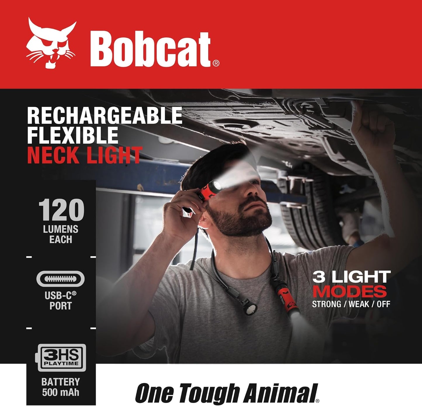 two 500mah lithium-ion batteries with up to 3 hours runtime