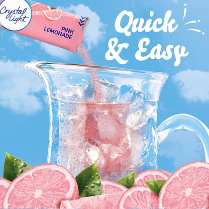 two available flavor variants: pink lemonade and raspberry lemonade