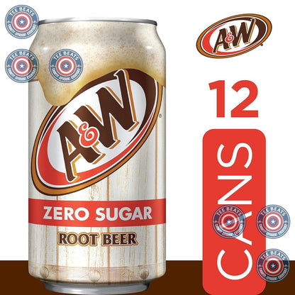 two available flavor variants: zero sugar root beer and zero sugar cream soda