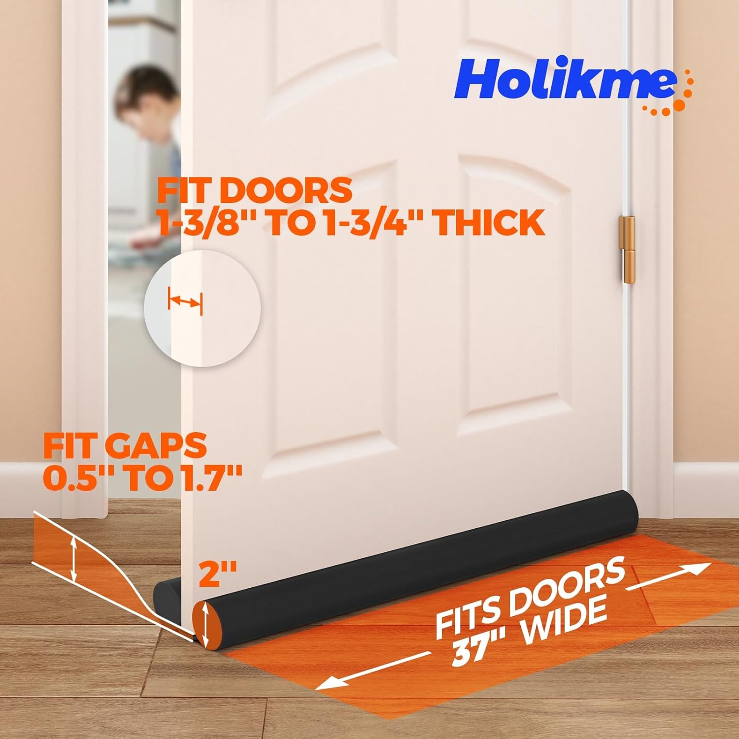 two color options (black, dark grey) to blend with door frames