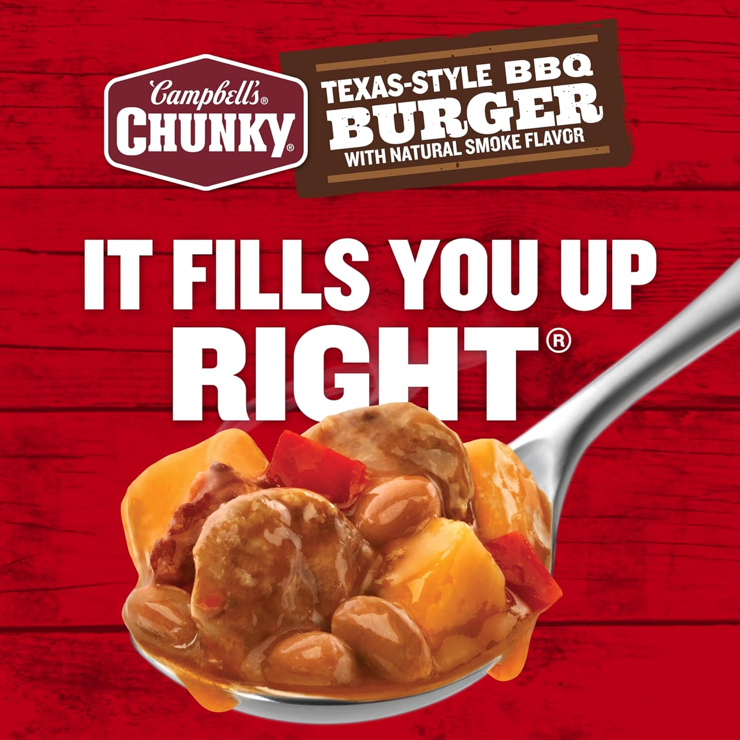 two flavor variants: sirloin burger with country vegetables and texas-style bbq burger with natural smoke flavor