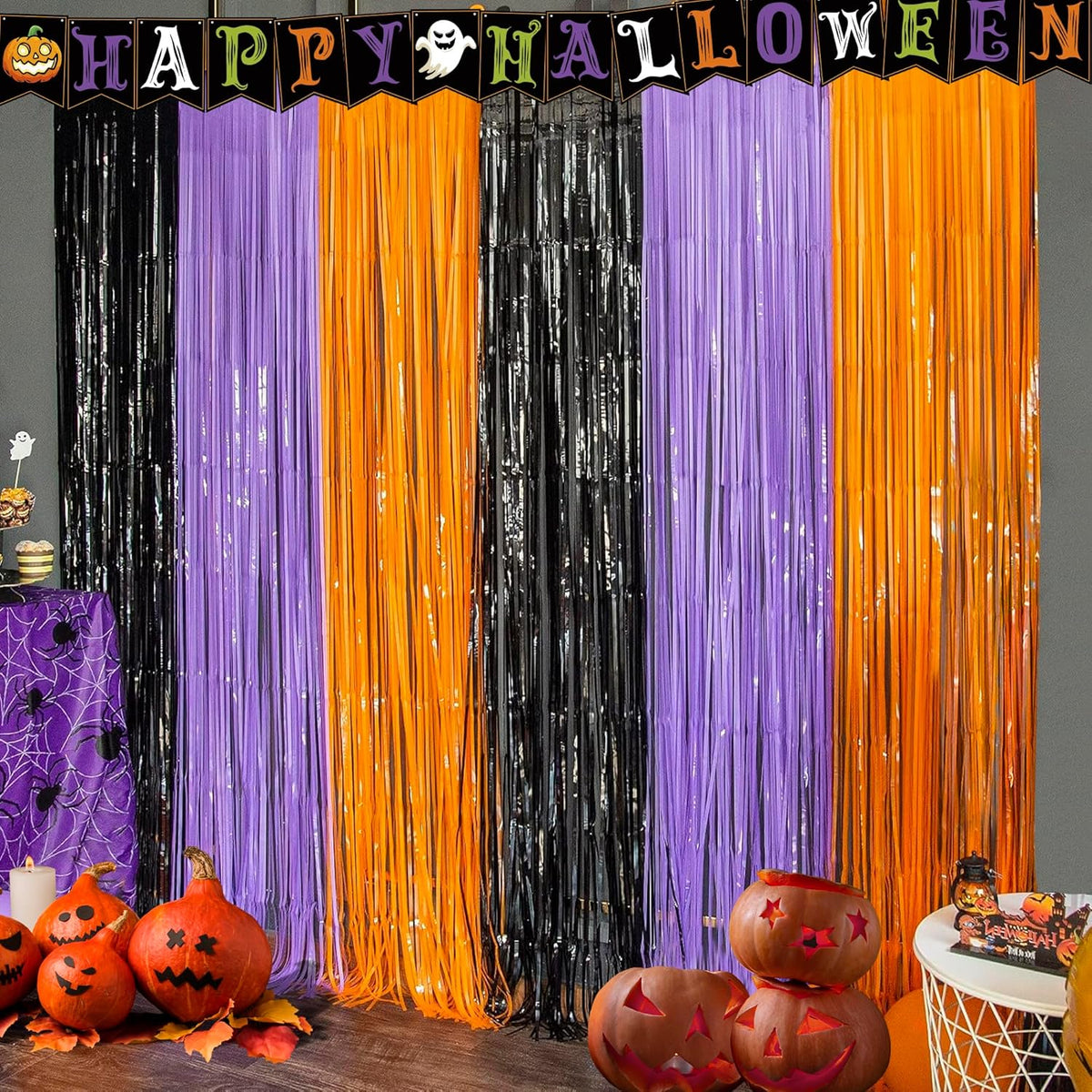 two foil streamer backdrops measuring 3.3ft x 6.56ft each