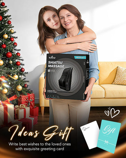 Boriwat Heated Massage Pillow, Housewarming Wellness Gift for Women and Men, Deep Kneading Heat Relief
