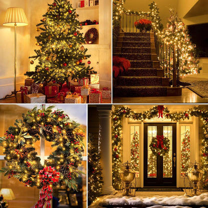 two lighting modes: steady constant glow and twinkling festive flash