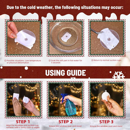 two lighting modes: steady-on and twinkling, controlled by a slide on/off switch