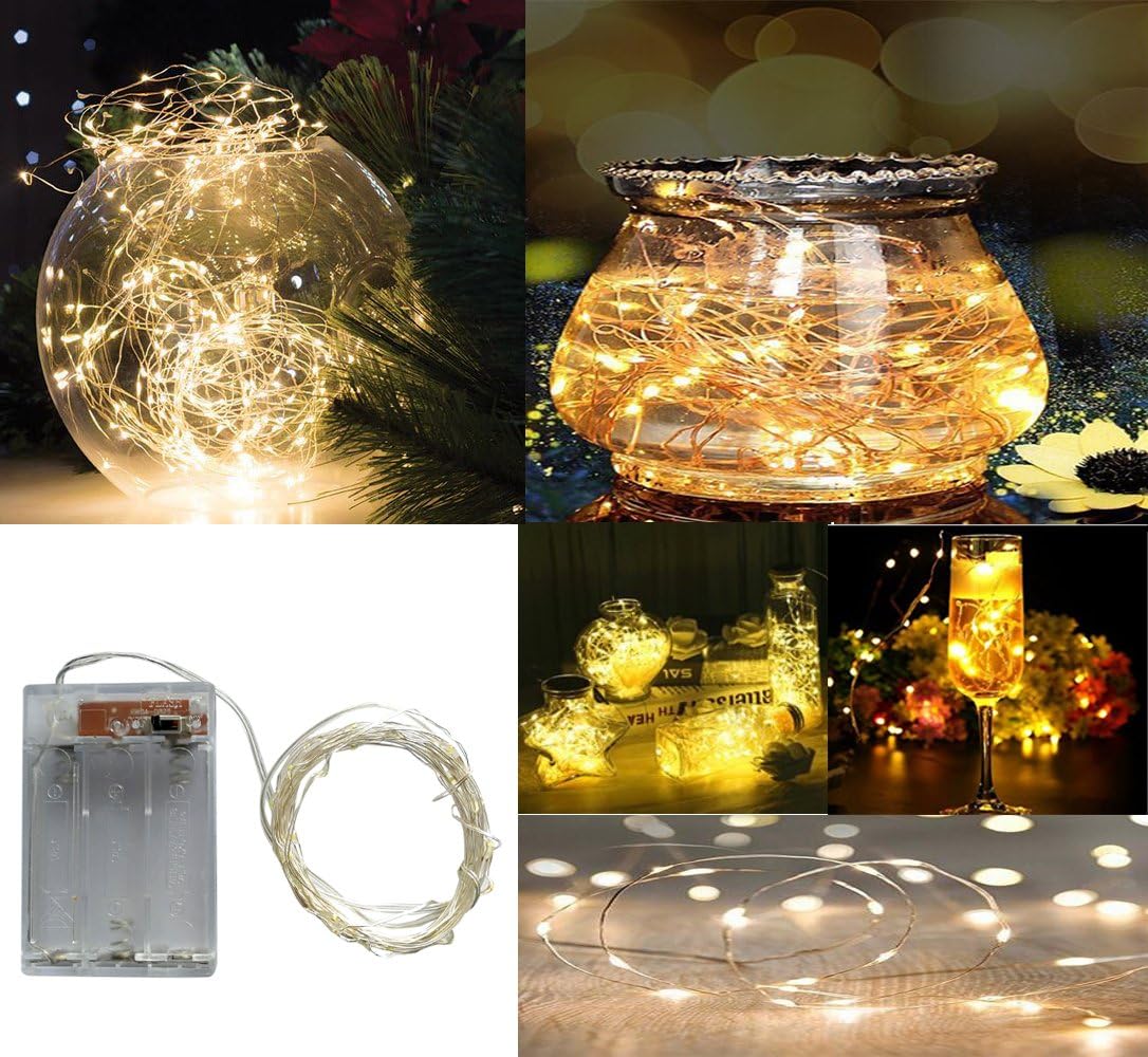 two lighting modes: steady on and twinkling/flashing