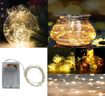 two lighting modes: steady on and twinkling/flashing