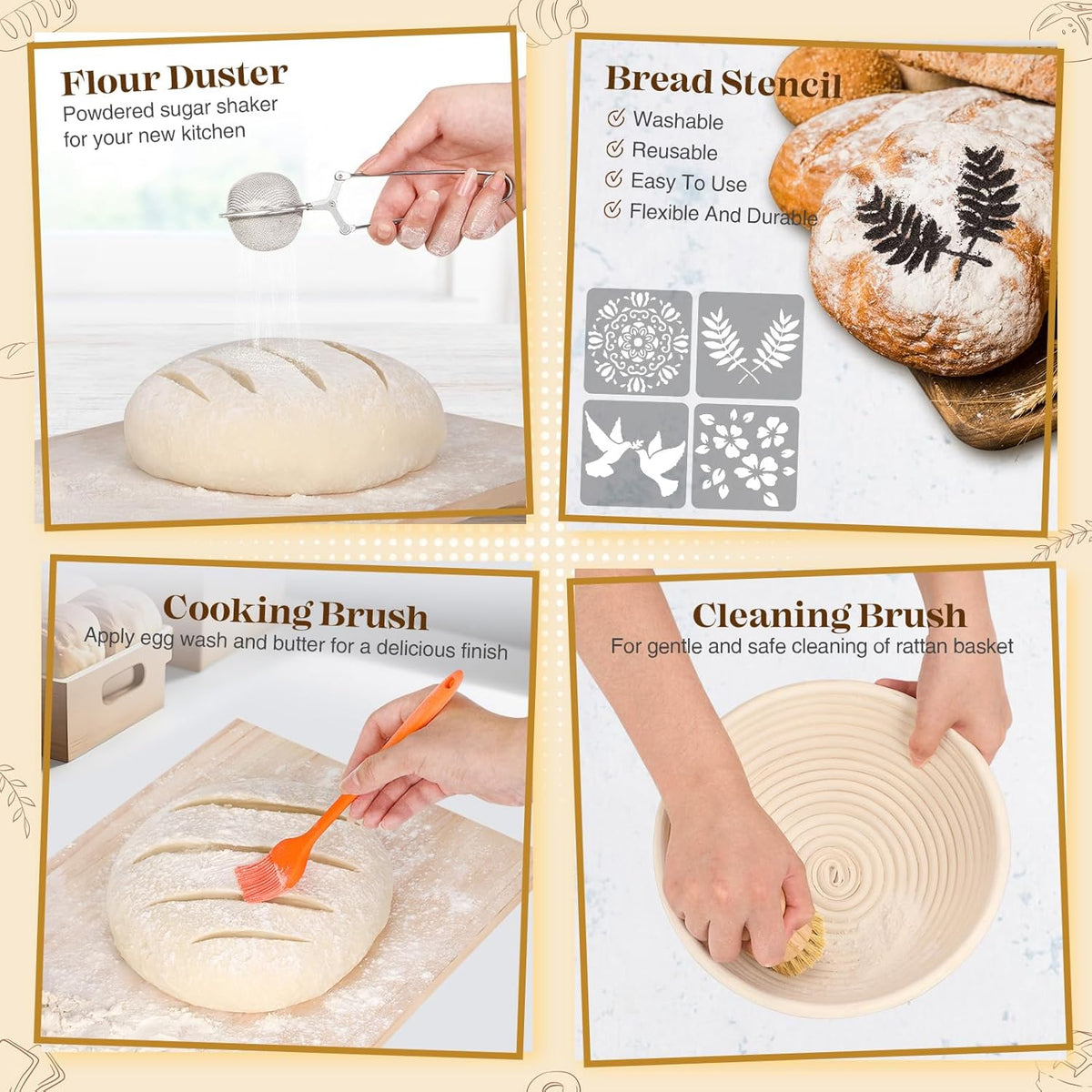 two line variants: the sourdough kit and the sourdough kit with jar, with the latter including dedicated starter storage