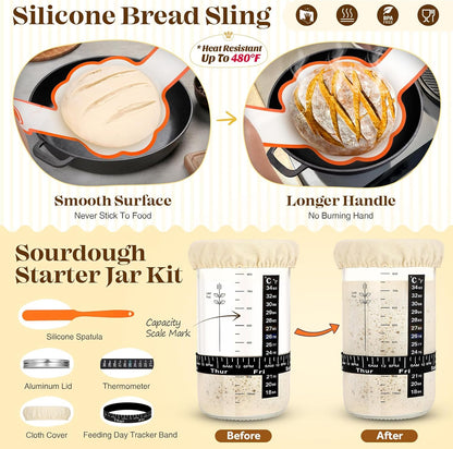 Sourdough Starter Kit – Housewarming Present for New Home Bakers, Beginner-Friendly Baking Bundle