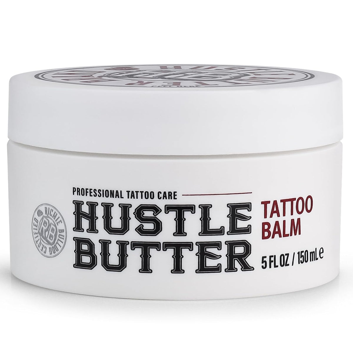 Hustle Butter Vegan Tattoo Cream 5oz – Cruelty-Free and Clean-Ingredient Formula for Allergic-Reaction-Free Tattoo Recovery