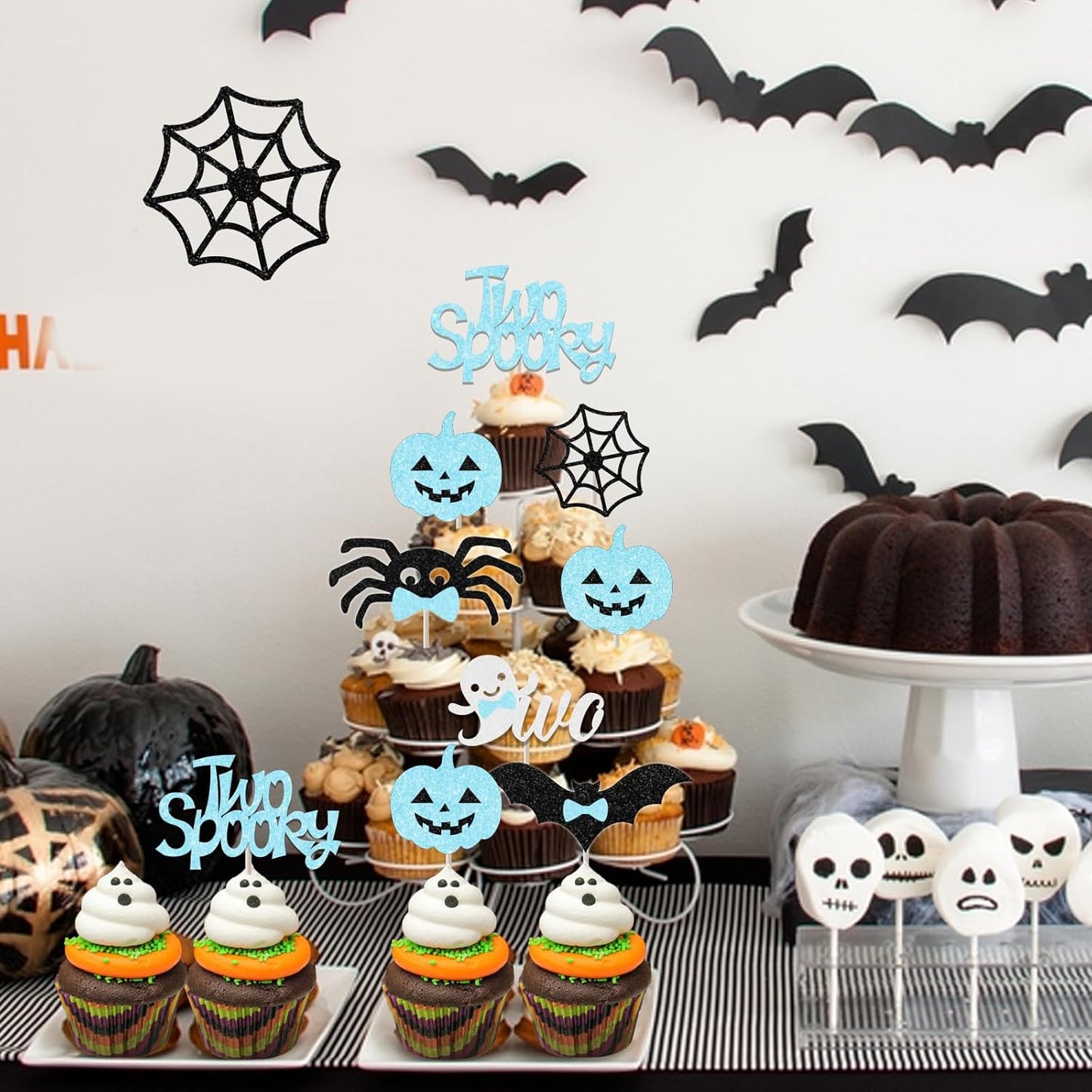 'two spooky' text print referencing the child's 2nd birthday milestone