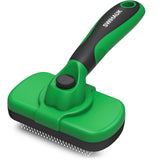 Swihauk Self Cleaning Slicker Brush - Birthday Gift for Dog and Cat Owners, Premium Self-Cleaning Groomer, Purple