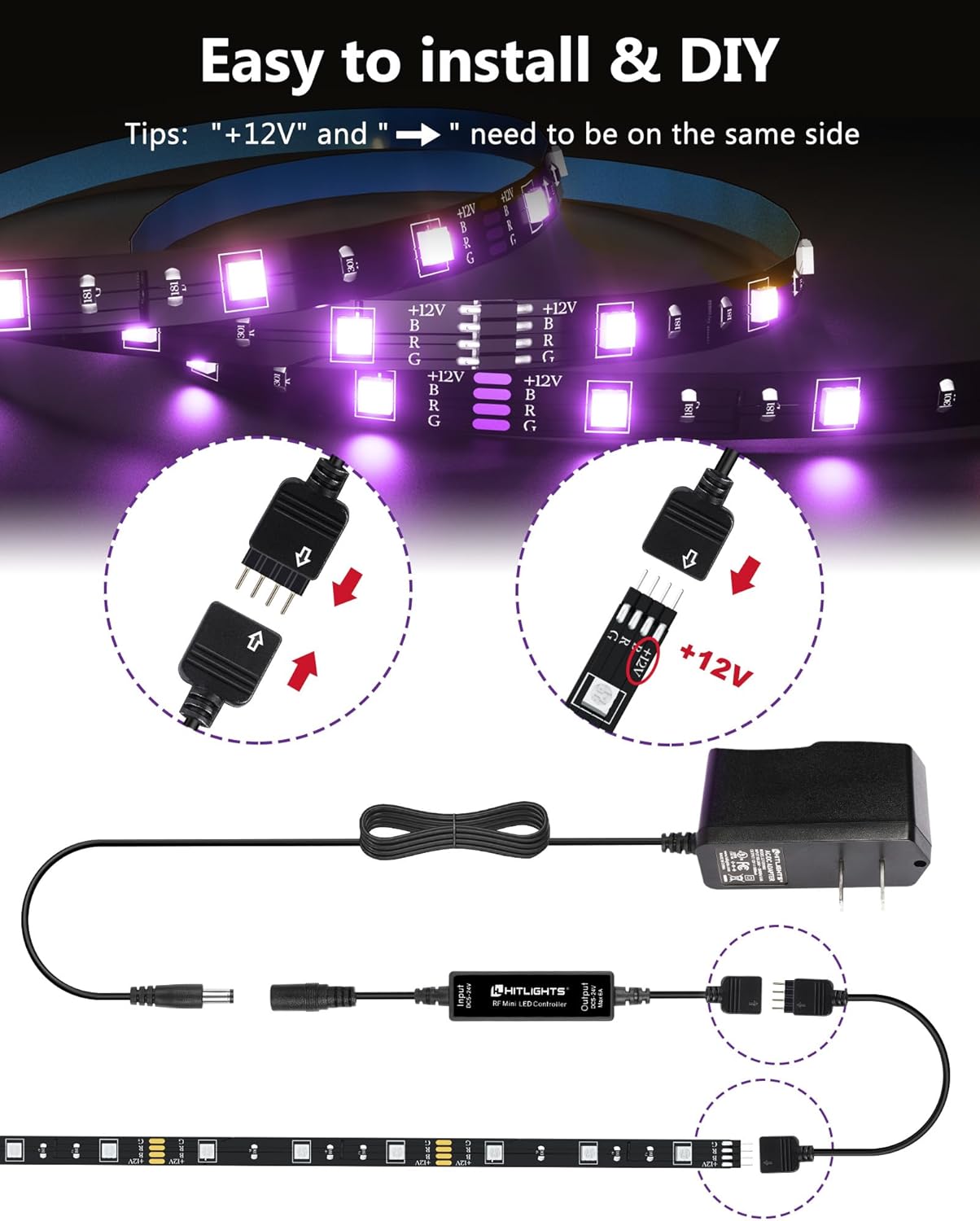 ul-certified 12v dc power supply, 15w total draw