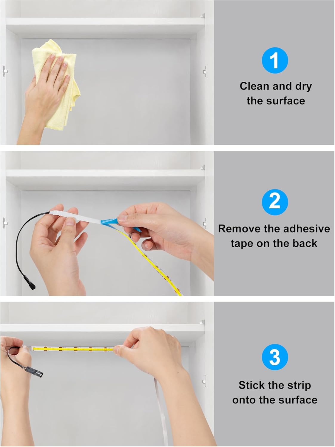 ultra-slim aluminum housing (0.31w x 0.04h inches) for concealed mounting