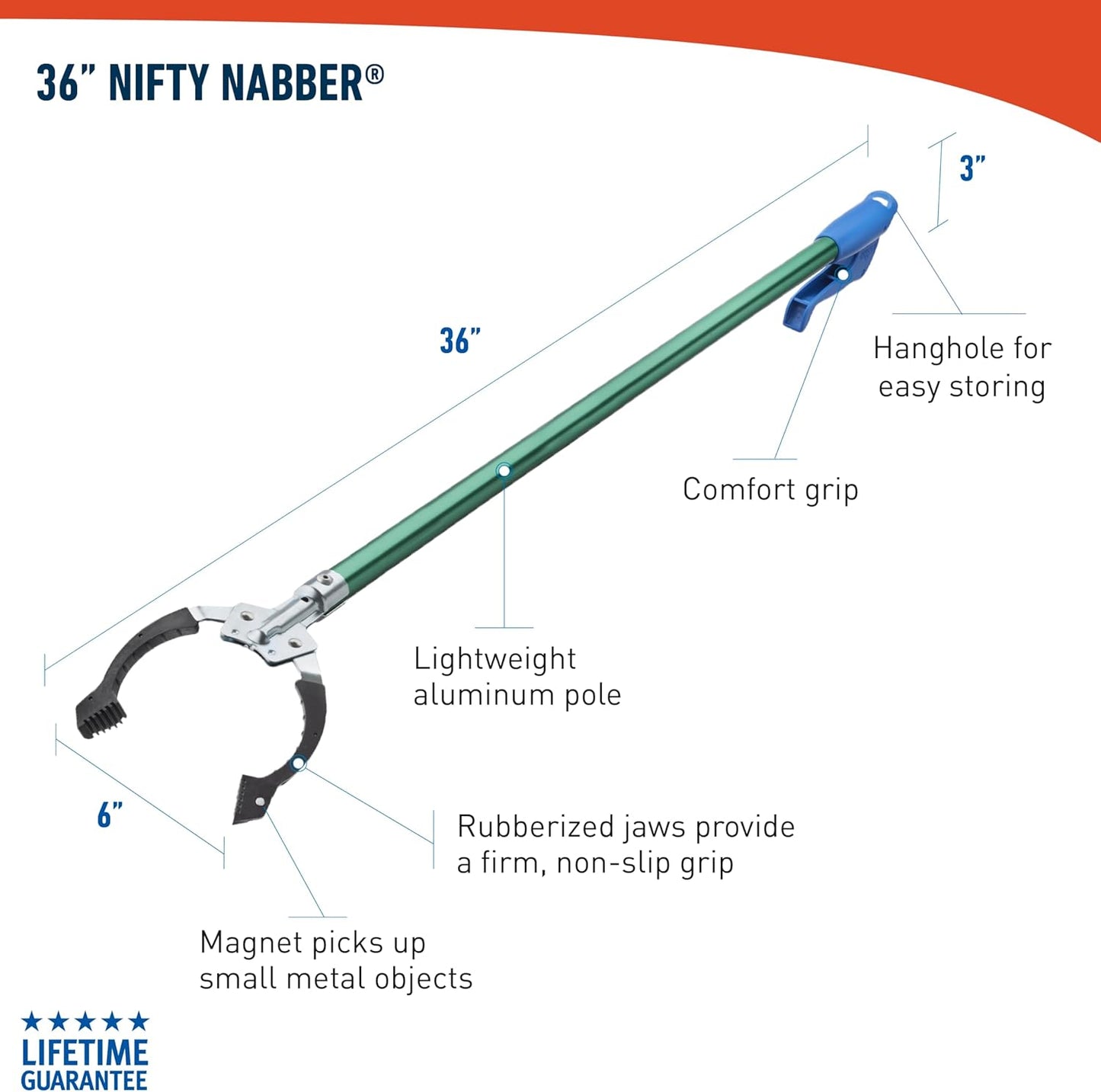 Unger Professional Trash Picker Upper – Productivity Boost for Yard Work, Garage Organization, and Weekend Cleanup Projects