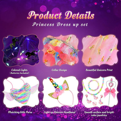 unicorn-themed headband included for head-to-toe look