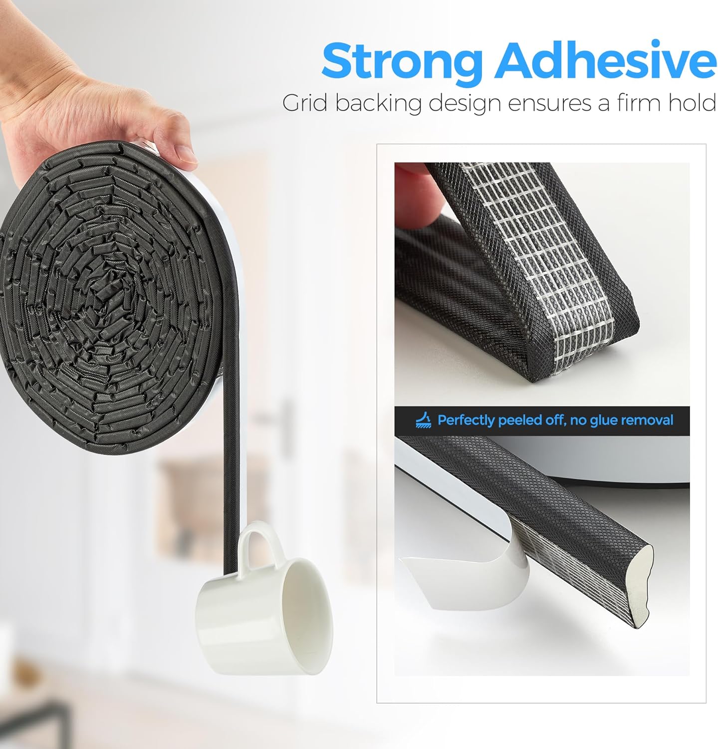 universal compatibility with wood, glass, plastic, and metal surfaces