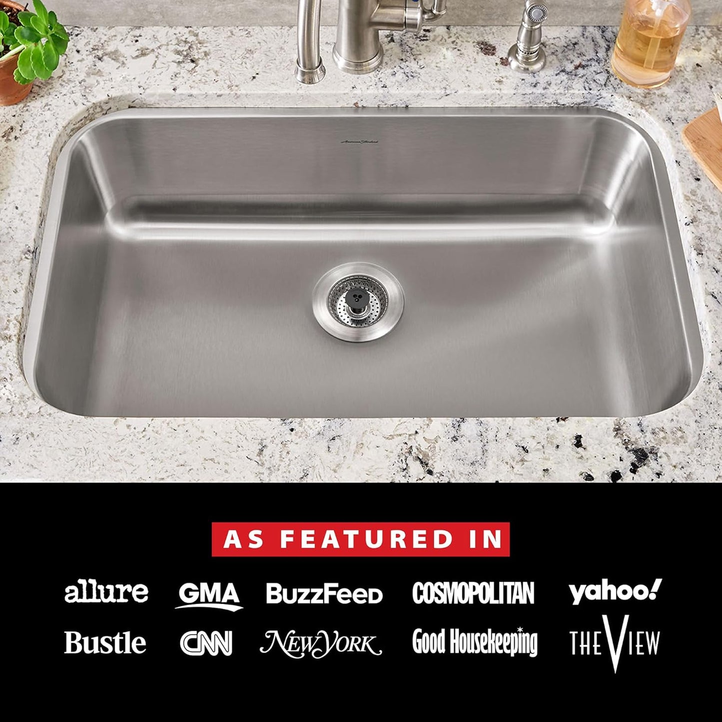 universal fit compatible with standard kitchen sink drains and garbage disposal drains