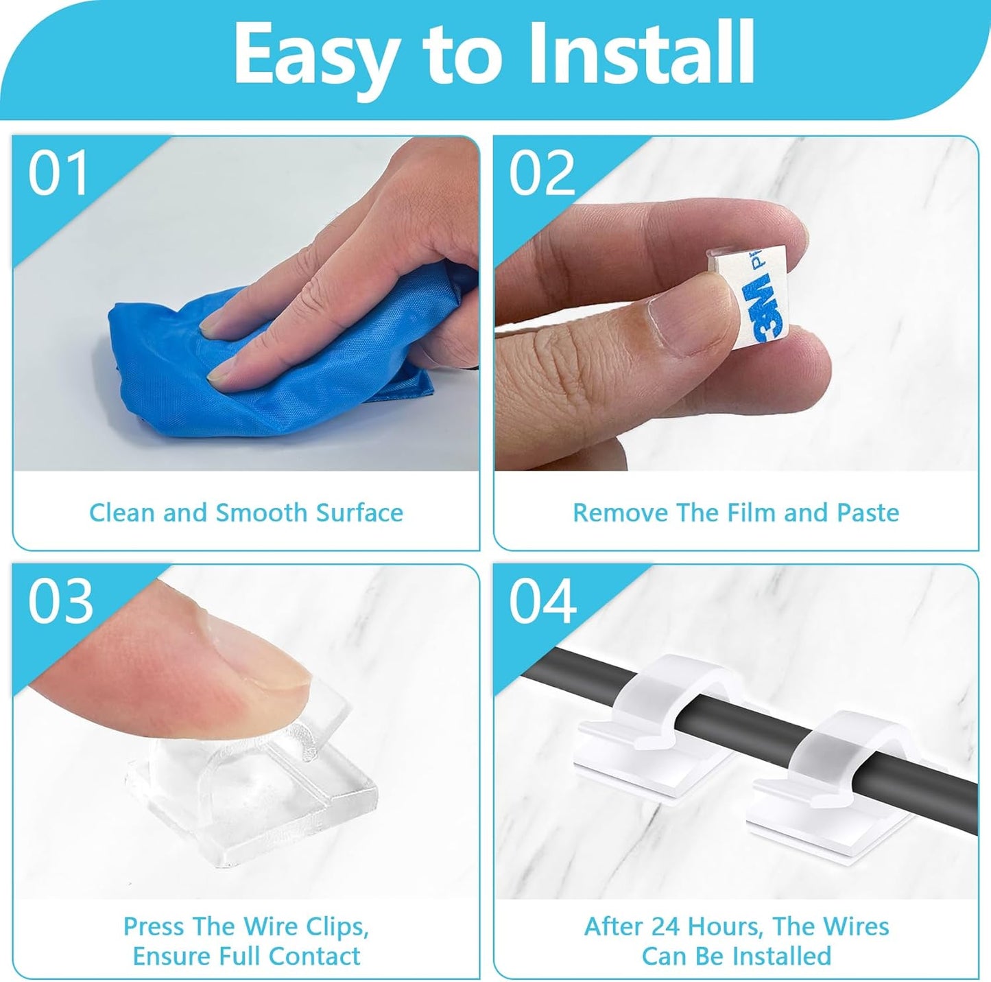 universal surface compatibility (glass, wall, ceramic, wood, metal, plastic)