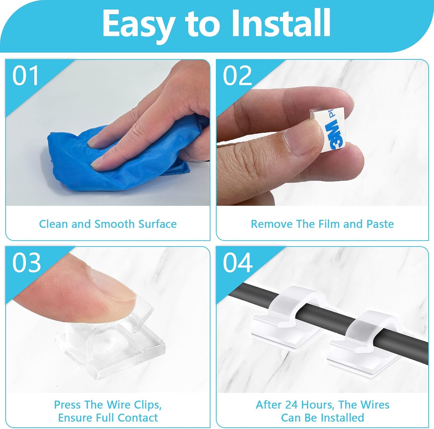 universal surface compatibility (glass, wall, ceramic, wood, metal, plastic)