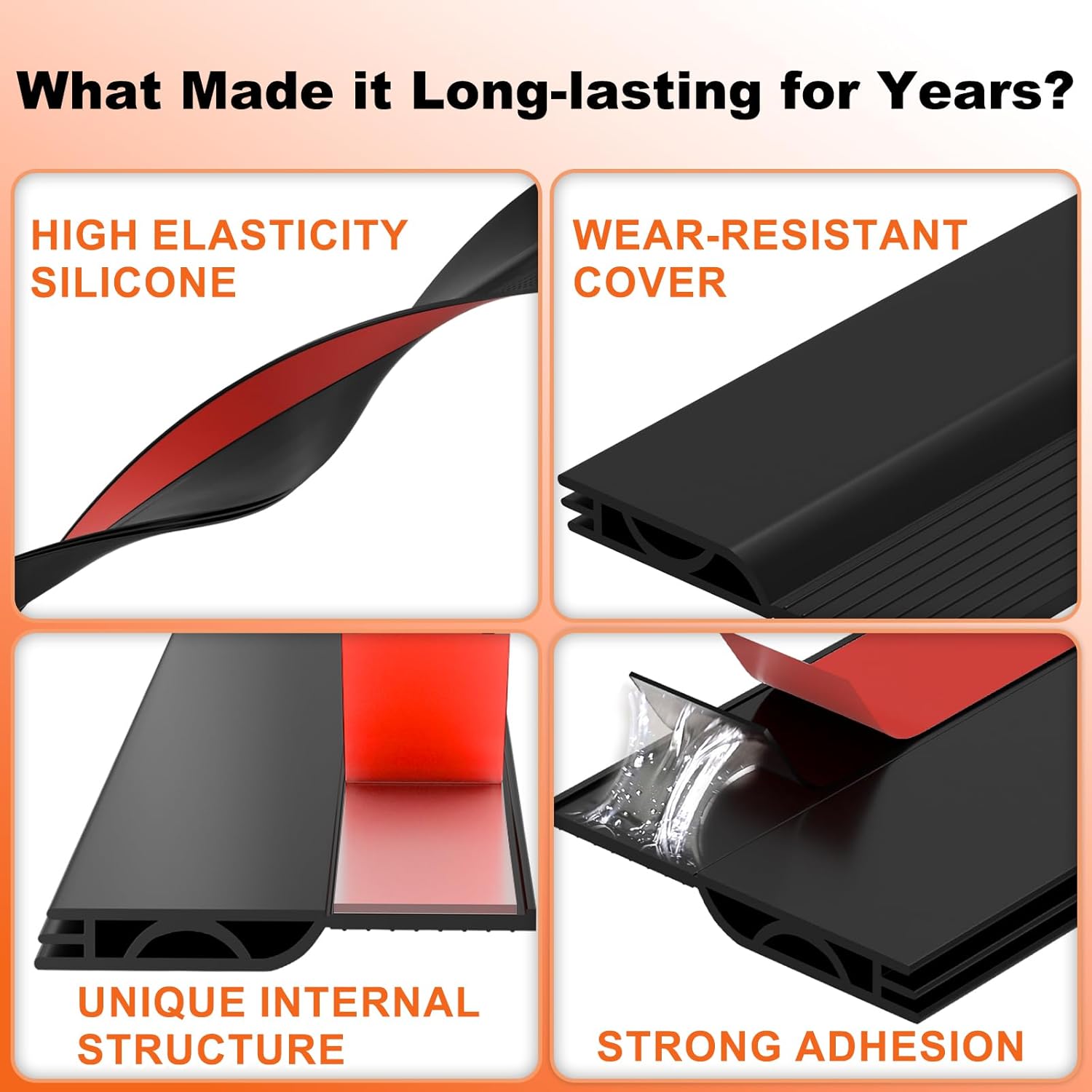 universal surface compatibility with wood, glass, metal, and plastic doors