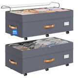 Budding Joy 80L Adjustable Under Bed Organizer – Kids' Closet Solution for Seasonal Wardrobe Rotation
