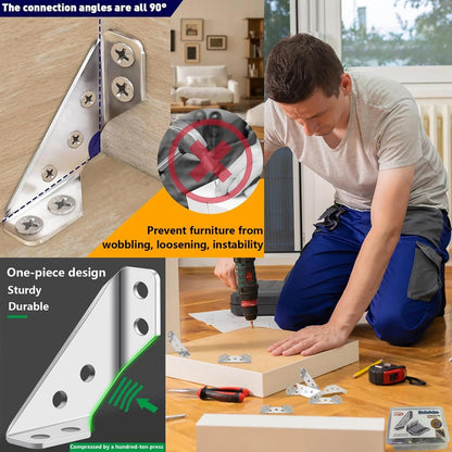 upgraded triangular design that connects three panels simultaneously for enhanced stability