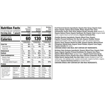 usda organic certified across all three snack varieties