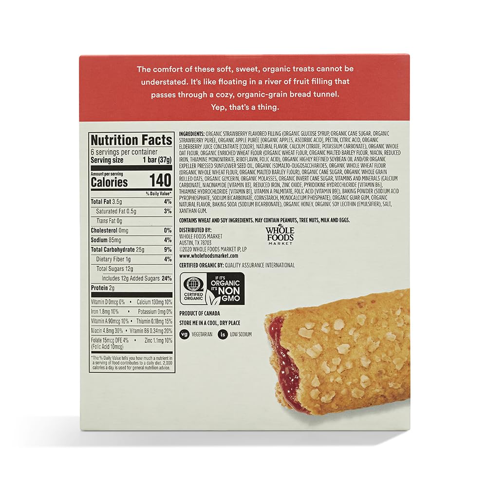 usda organic certified grains, oat flour and fruit filling