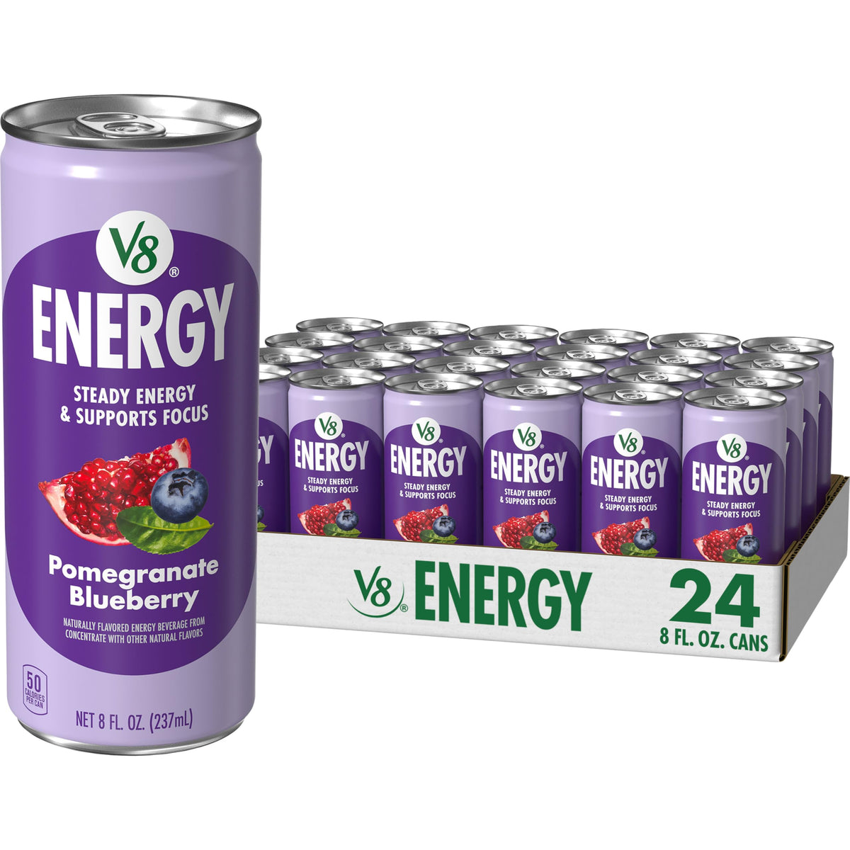 V8 +Energy Orange Pineapple – Portable Sparkling Energy Drink for Commute and Deep Work Sessions