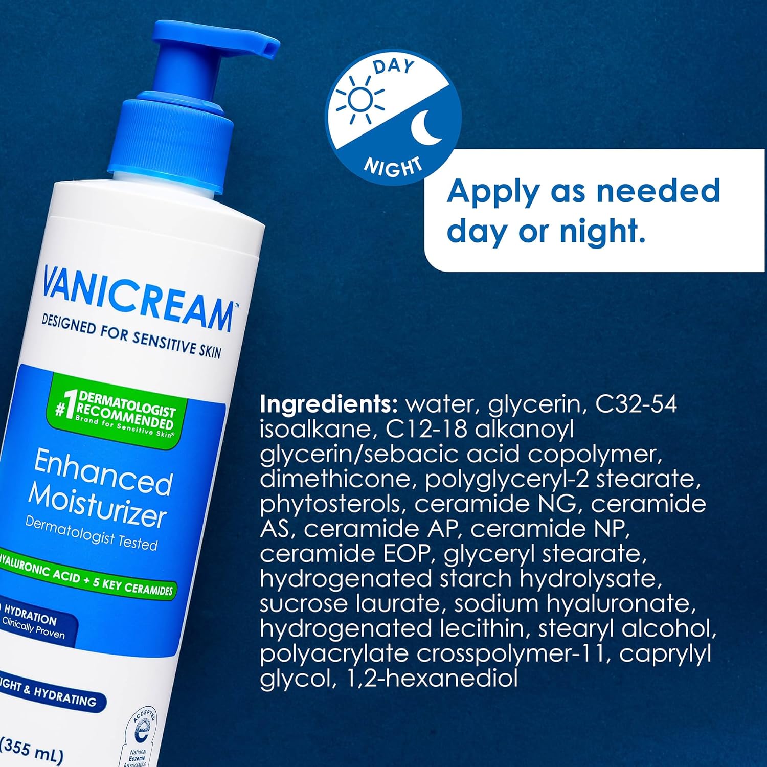 Vanicream Enhanced Moisturizer – Fragrance-Free Lotion for Diaper Area, Post-Bath and Whole-Family Use