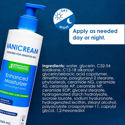 Vanicream Enhanced Moisturizer – Fragrance-Free Lotion for Diaper Area, Post-Bath and Whole-Family Use