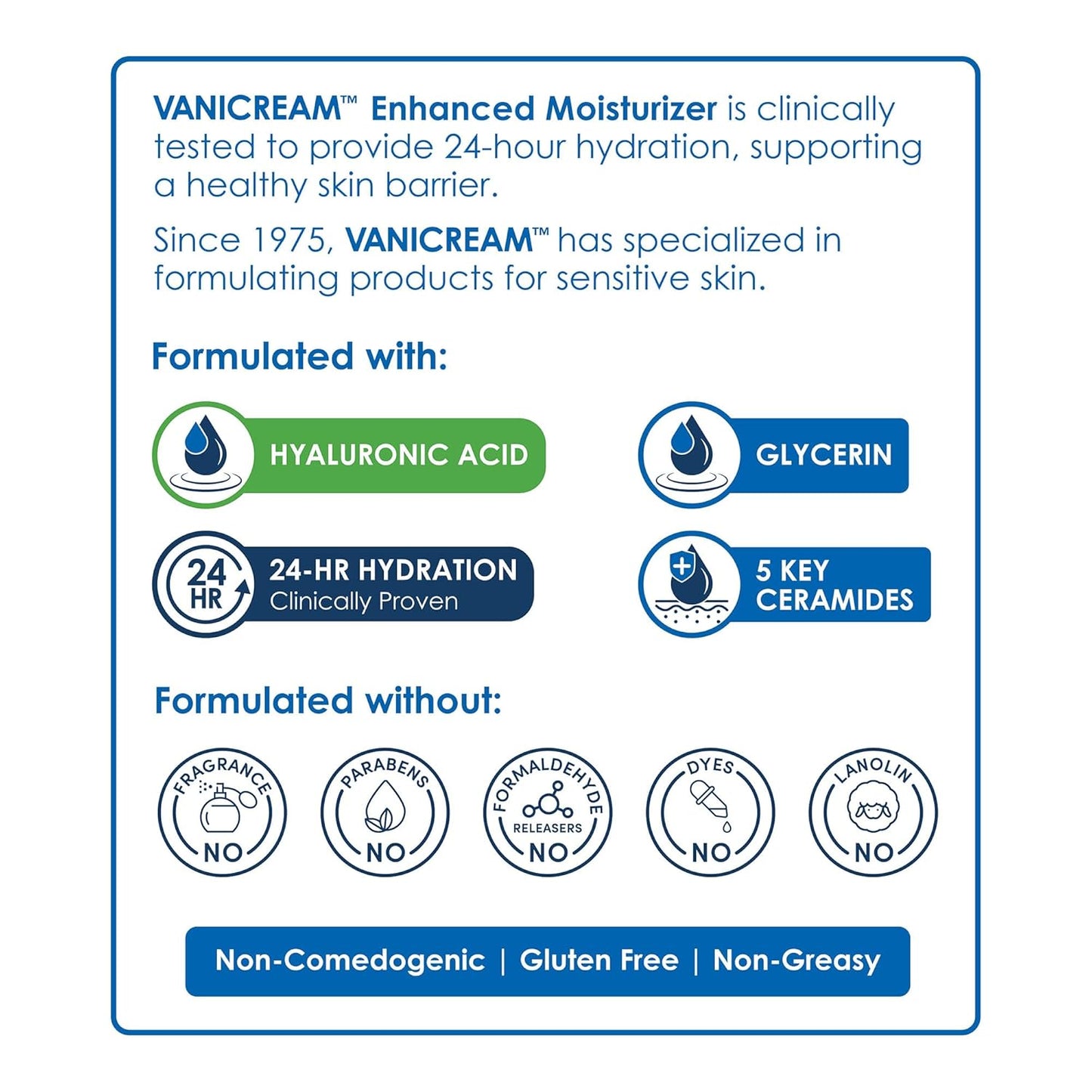 Vanicream Enhanced Moisturizer – Fragrance-Free Lotion for Diaper Area, Post-Bath and Whole-Family Use