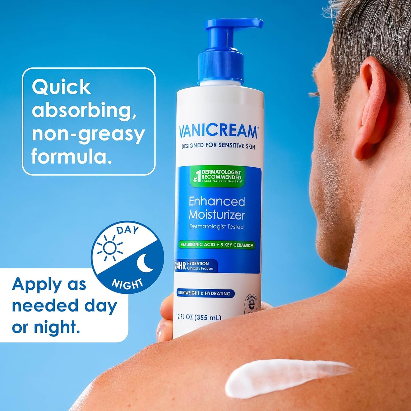 Vanicream Enhanced Moisturizer – Fragrance-Free Lotion for Diaper Area, Post-Bath and Whole-Family Use