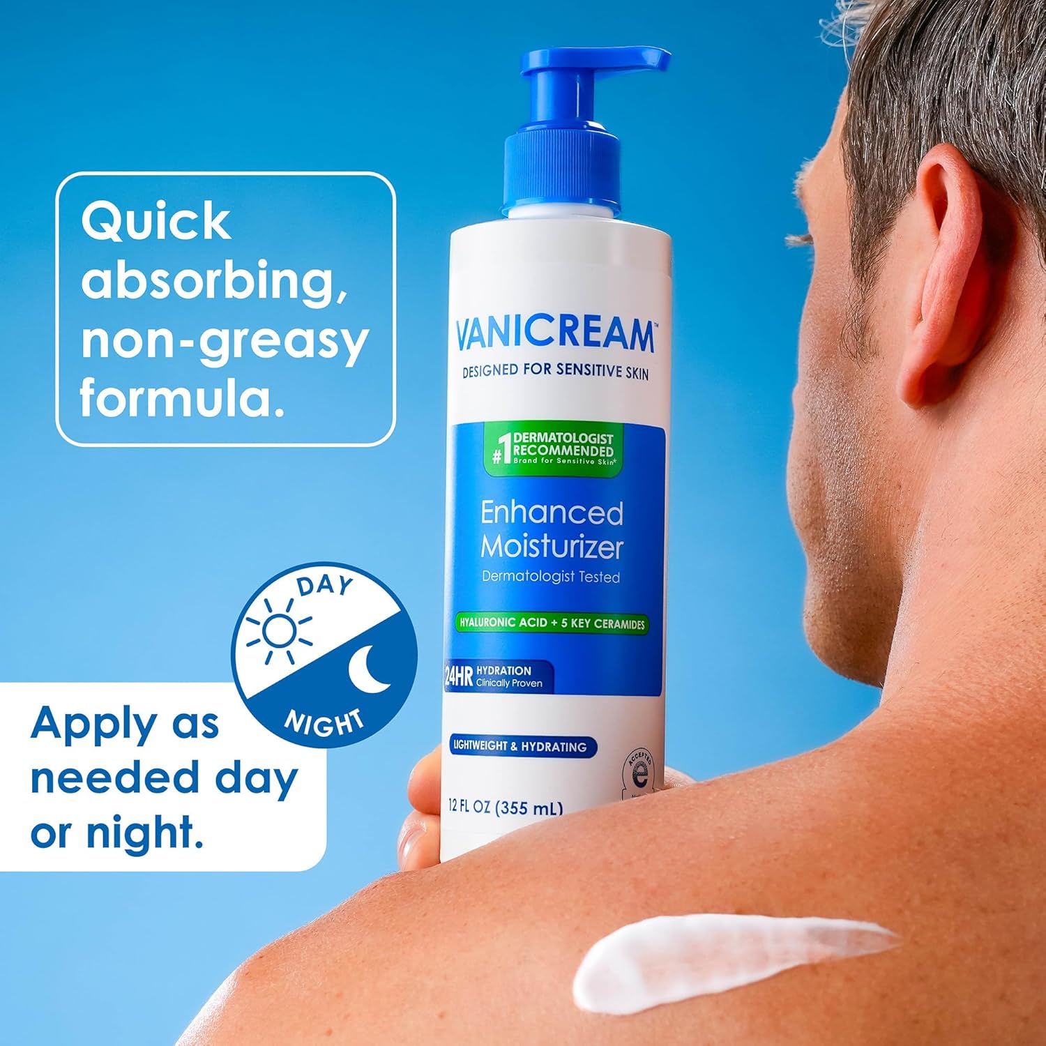 Vanicream Enhanced Moisturizer – Fragrance-Free Lotion for Diaper Area, Post-Bath and Whole-Family Use
