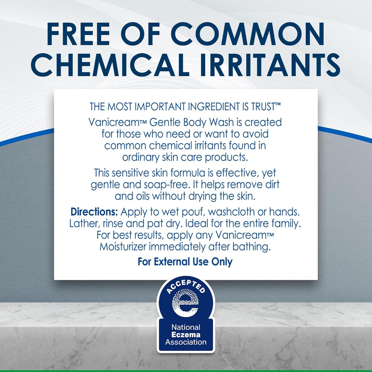 Vanicream Gentle Body Wash – Streamlined Sensitive Skin Care with Nothing Unnecessary Added