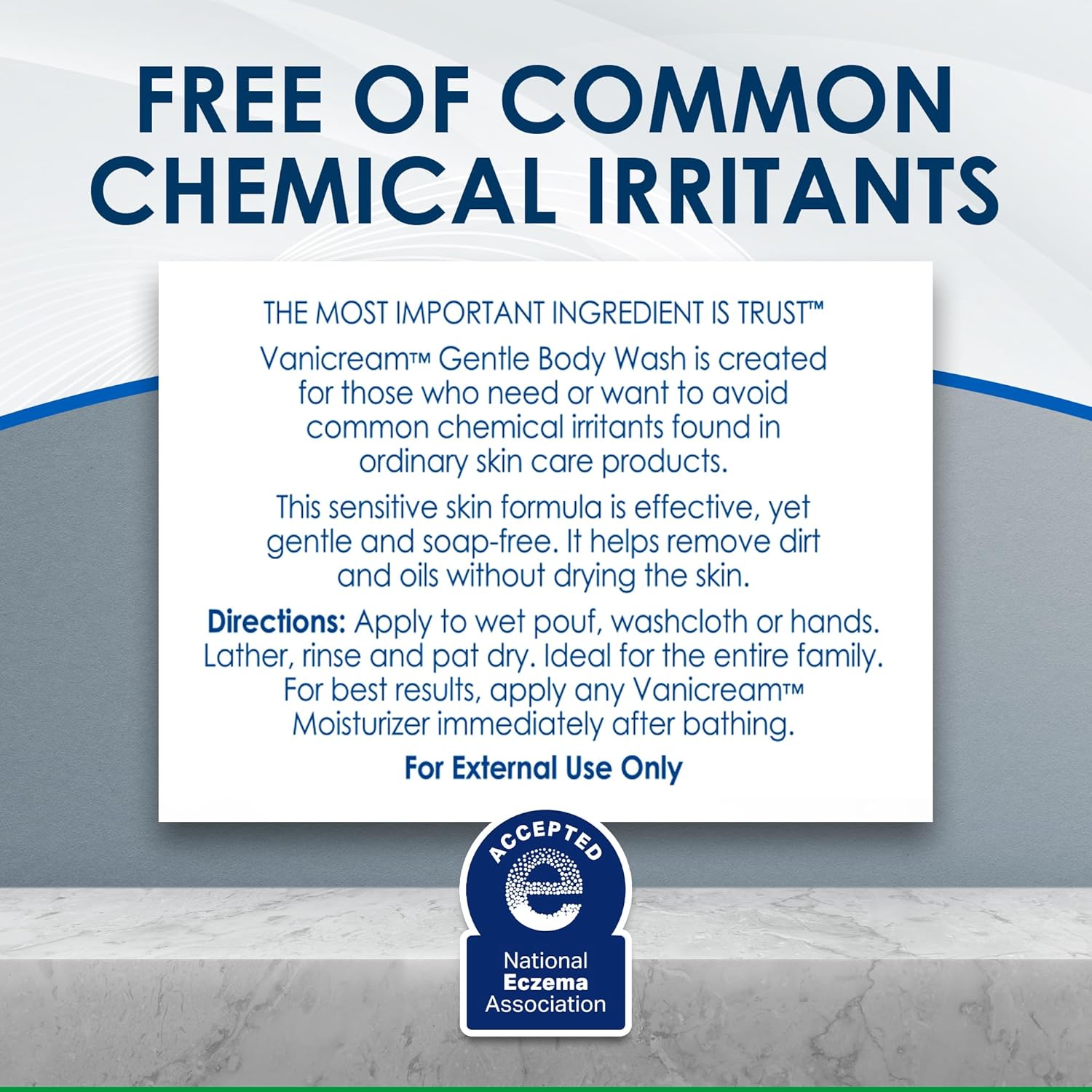 Vanicream Gentle Body Wash – Streamlined Sensitive Skin Care with Nothing Unnecessary Added