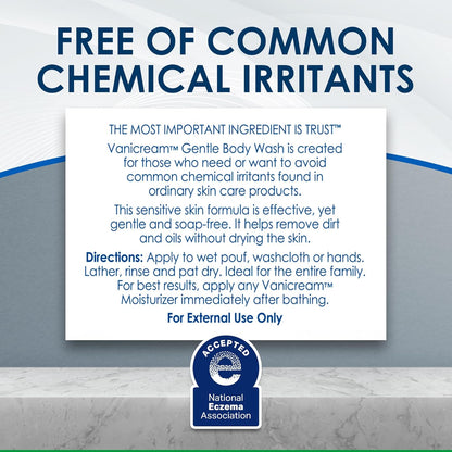 Vanicream Gentle Body Wash – Streamlined Sensitive Skin Care with Nothing Unnecessary Added