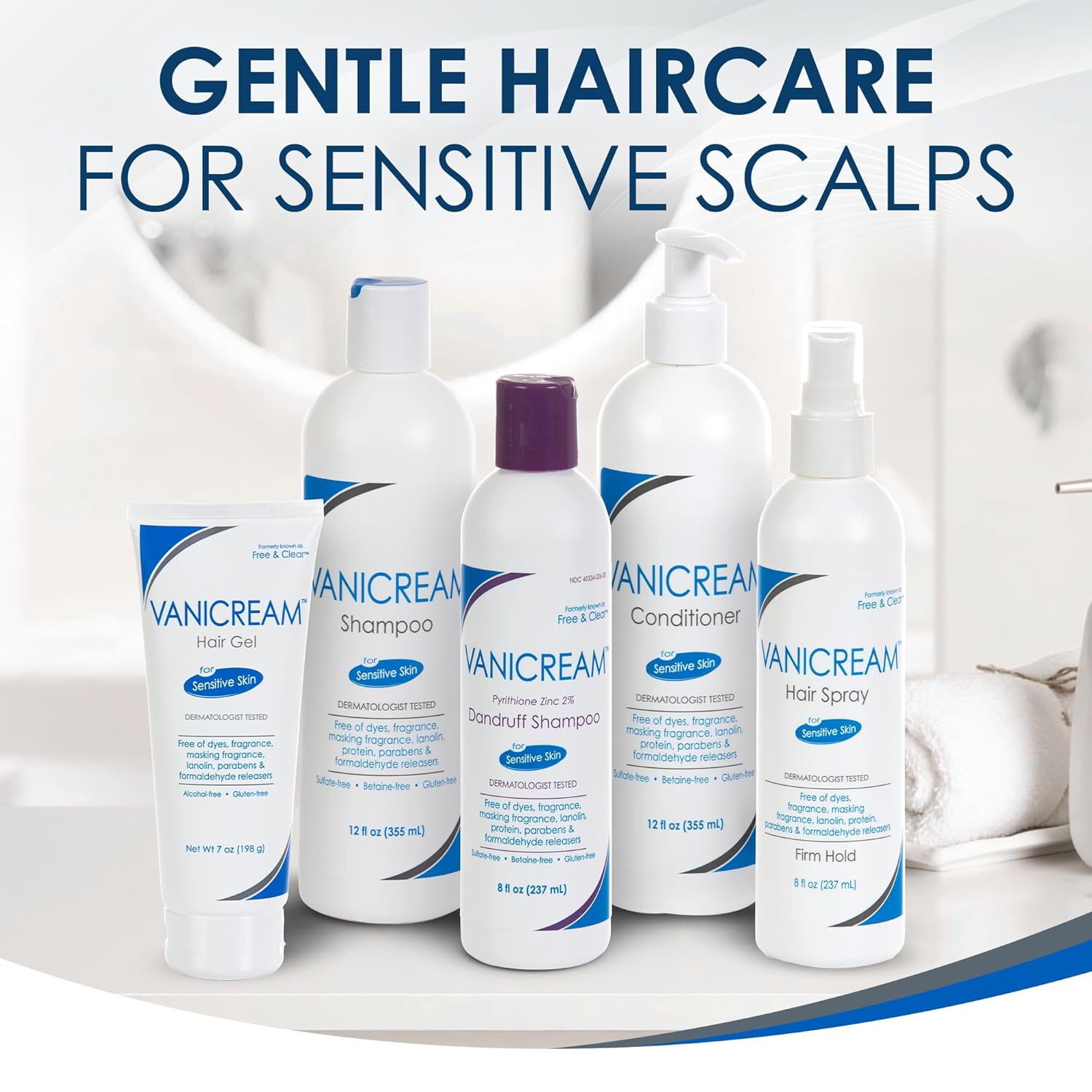 Vanicream Hair Shampoo – Post-Treatment Recovery Wash for Reactive Scalps, Free of Harsh Additives 12 oz