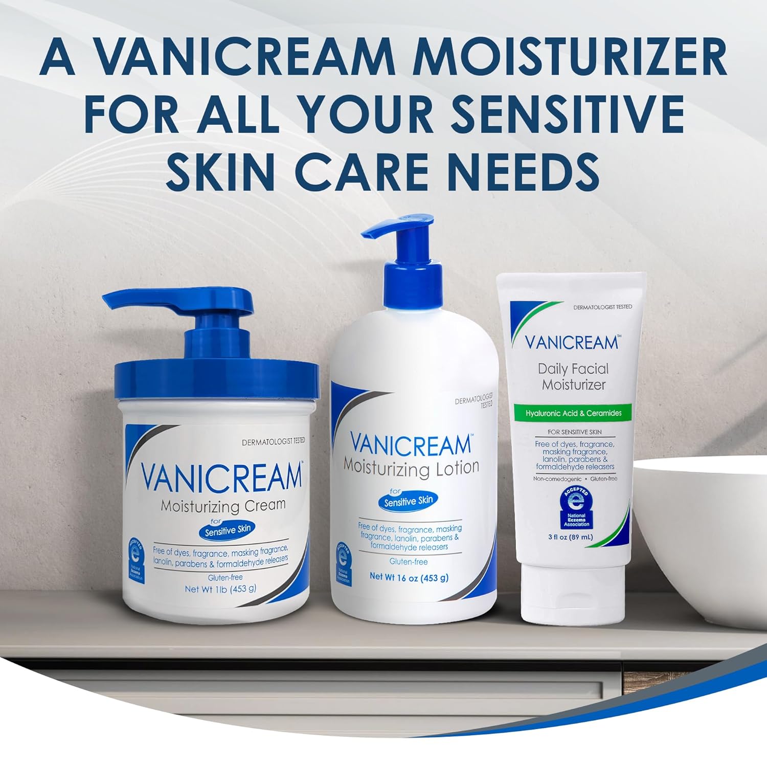 Vanicream Pump Lotion – Clutter Free Daily Moisturizer for Capsule Bathroom and Vanity Setups