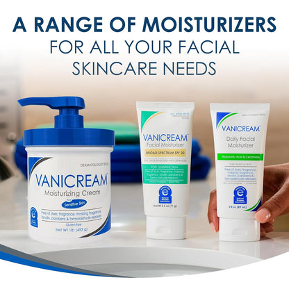 Vanicream Sensitive Skin Facial Moisturizer SPF 30 – Irritant-Free UV Care for the Whole Family