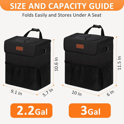 Vankor Simple Design Car Trash Organizer – Less-Is-More Auto Accessory, Folds Flat When Empty