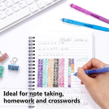 Vanstek 15 Colors Retractable Erasable Gel Pens Clicker – Color-Coding Planner and To-Do Lists, 0.7mm