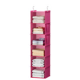 YOUDENOVA Hanging Closet Organizer and Storage – Vertical Clothing Organizer for Walk-In Wardrobe Planning, Grey