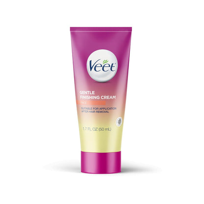 Veet Sensitive Skin Depilatory Cream with Aloe Vera – Pampering Birthday Gift for Her, 2-Piece Finishing Kit