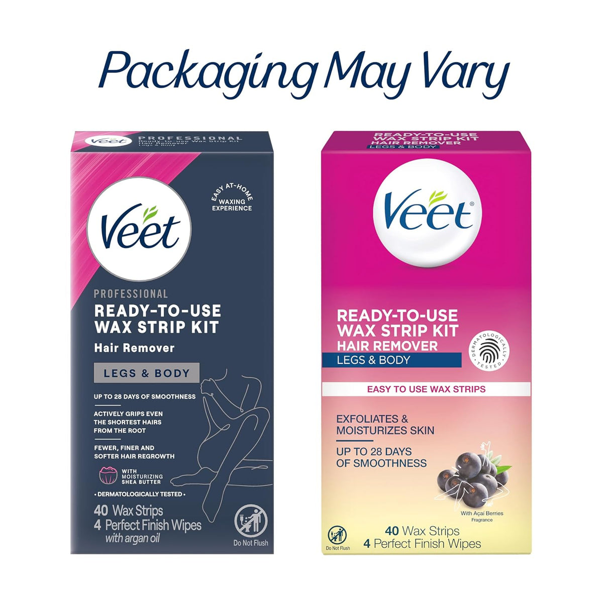 VEET Wax Strip System – Calming Evening Self-Care, Easy Hair Removal for Relaxed, Hair-Free Skin