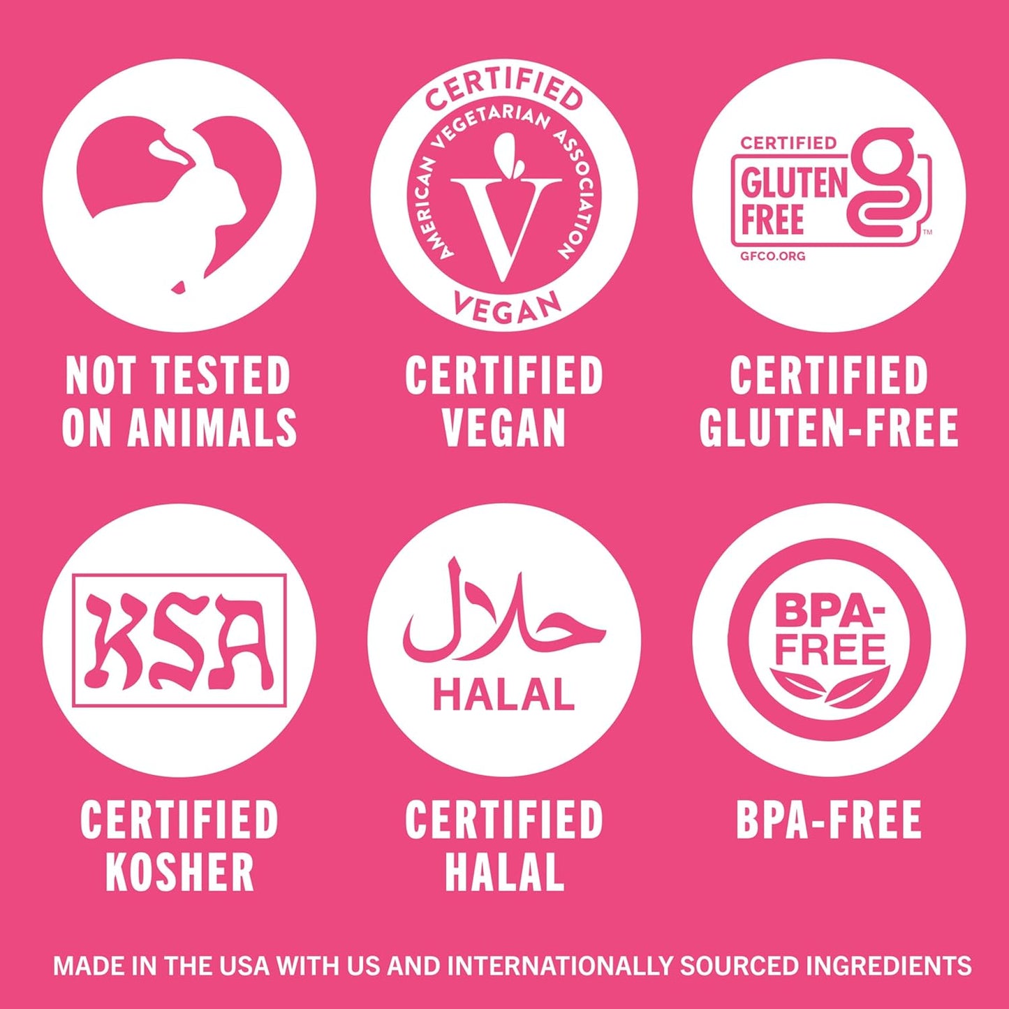 vegan, kosher, and halal certified