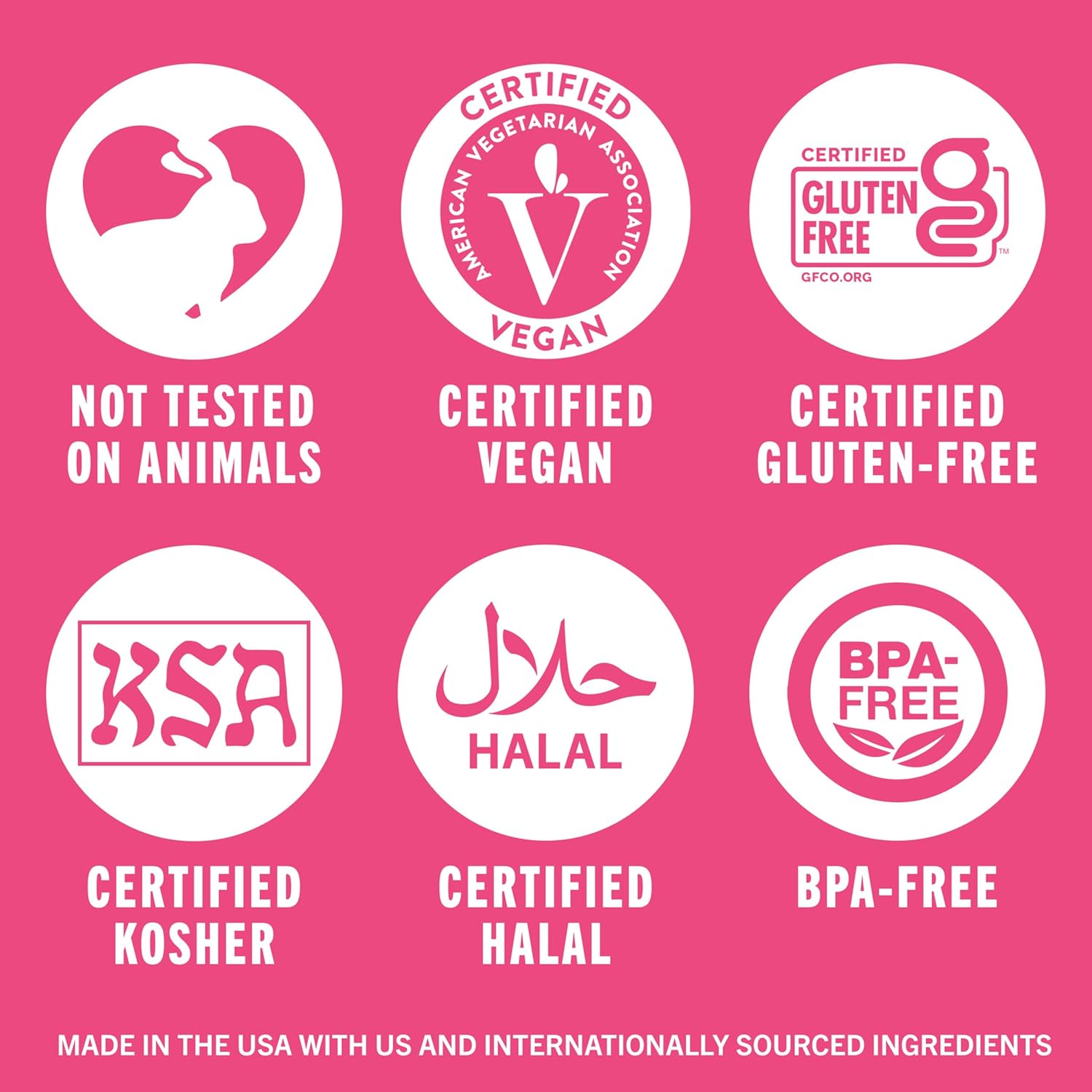 vegan, kosher, and halal certified