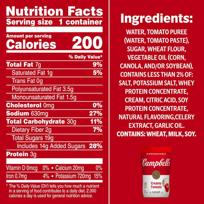 vegetarian formulation made with sun-ripened tomatoes and dairy cream