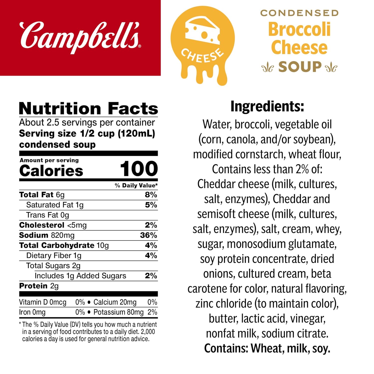 vegetarian recipe made with broccoli, cheddar cheese, and farm-fresh cream